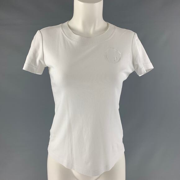 BRANDON MAXWELL Size S White Cotton T-Shirt - Picture 1 of 1